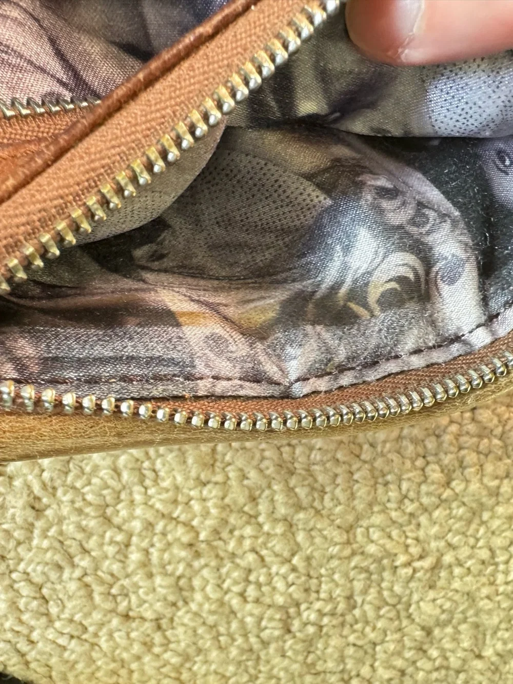 Junior Drake Tan Distressed Leather Shoulder Bag